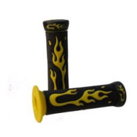 Handvatset Flame - Custom zwart geel
