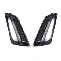 Paar Knipperlichten Voor MOTO NOSTRA (-2014) Dynamisch LED Sequentieel Licht Dagrijlicht (E-markering)  Vespa GT, GTL, GTV, GTS 125-300 Gerookt