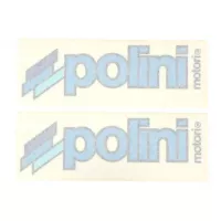 Sticker Set Polini 2x Polini 230x80mm  Blauw Geschikt Voor Lichte Oppervlakken.