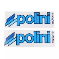 Sticker Set Polini  2x Polini 340x110mm Blauw Geschikt Voor Lichte Oppervlakken.