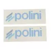 Sticker Set Polini  2x Polini 230x80mm Blauw Geschikt Voor Donkere Oppervlakken.