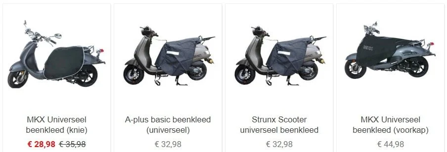 Beenkleed scooter